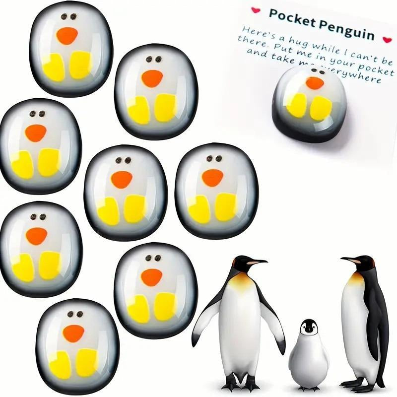 Mini Cute Pocket Penguin Hug Animal Decoration, 1 Count Glass Penguin Toy, Mini Penguin Ornament, Special Encourage Gifts, Summer Gifts