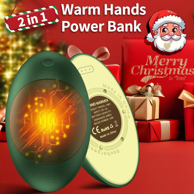 2-Pack Rechargeable Hand Warmers - Avocado Design, Magnetic Removable, 3 Heating Modes, USB Powered, Great for Outdoor, Halloween, Christmas Gifts