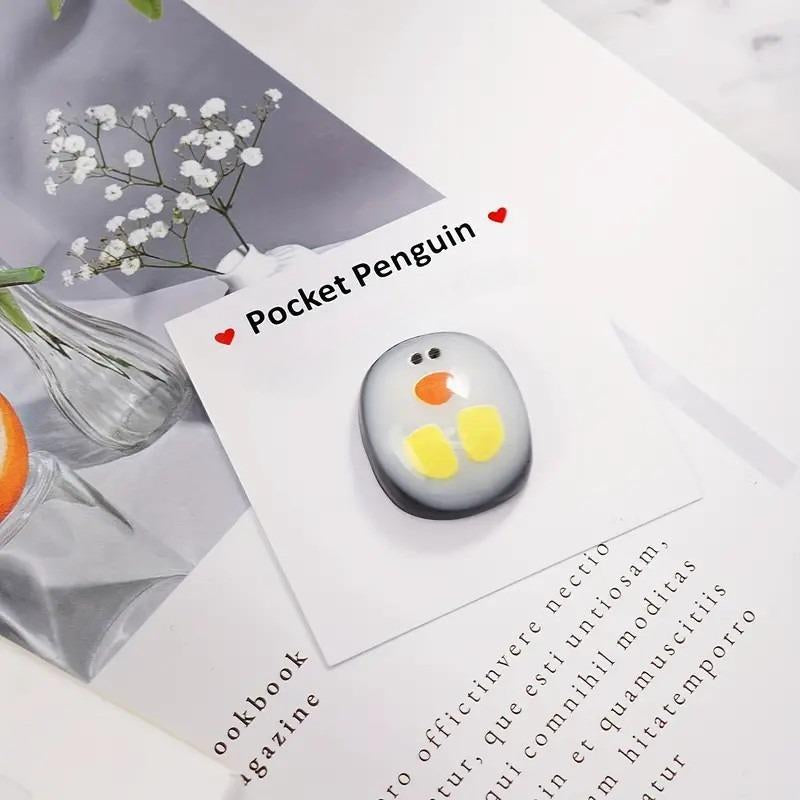 Mini Cute Pocket Penguin Hug Animal Decoration, 1 Count Glass Penguin Toy, Mini Penguin Ornament, Special Encourage Gifts, Summer Gifts